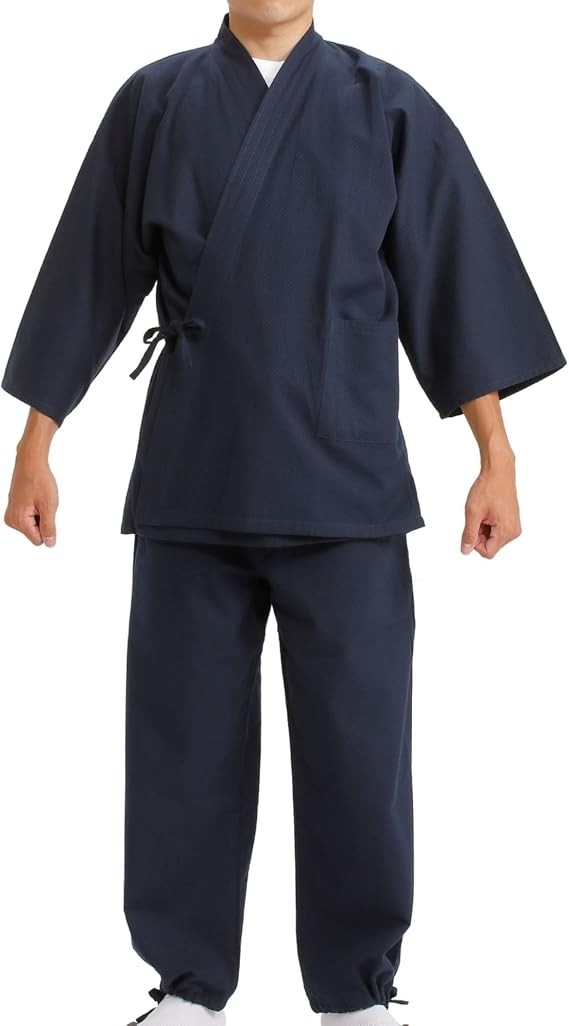 Edoten Men's Japan Kimono quilted clothes Sashiko Samue