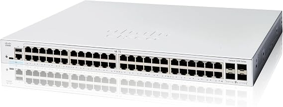 Cisco Catalyst 1200-48T-4G Smart Switch, 48 Port GE, 4x1GE SFP, Limited Lifetime Protection (C1200-48T-4G)