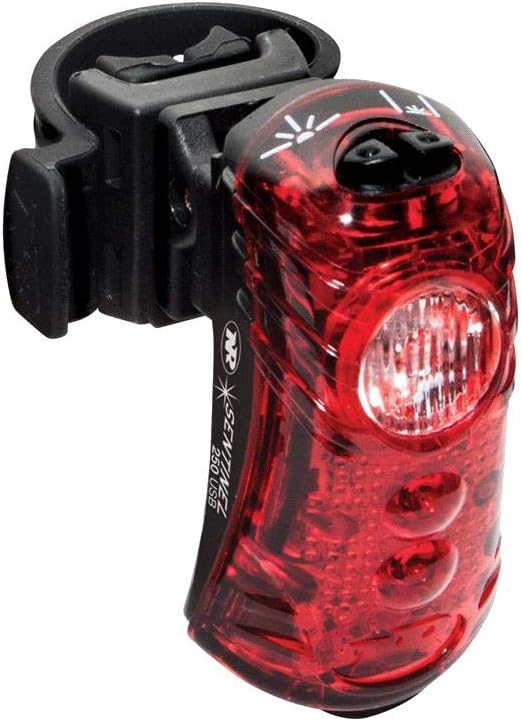 NiteRider Sentinel 250 w/Laser Lane Lines LED Rear Bike Light USB Rechargeable IP64 Rated Bicycle Tail Light Bright Daylight Visible Easy to Install Road Mountain City Commuting Cycling Safety Flash