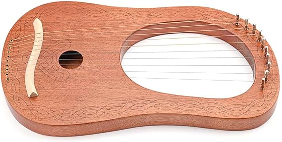 Lyre Harp 10 String Harp Portable Small Harp With Tuning Wrench For String Musical Instrument Stable Sound Quality Harp 10 String Lyre Harp Lyre Harp Tuning Wrench Wooden Harp