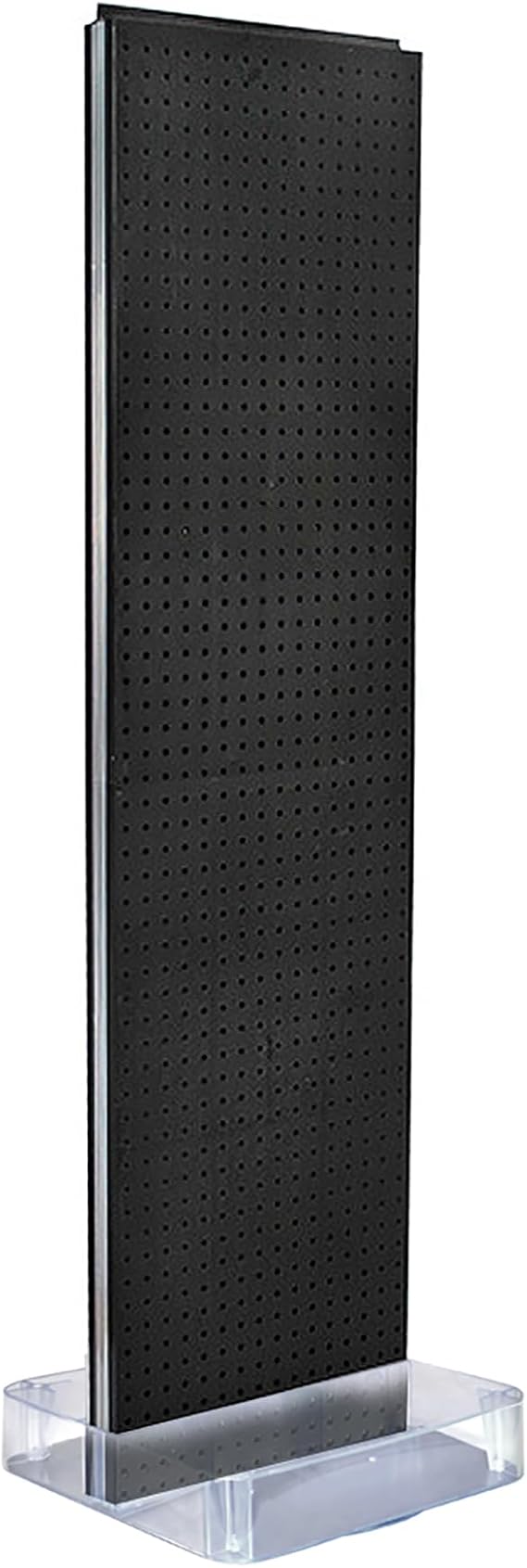 Azar Displays 700770-BLK TWO-SIDED PEGBOARD FLOOR DISPLAY NON- REVOLVING ROUND STUDIO BASE. PANEL SIZE: 16" W X 60" H, Black