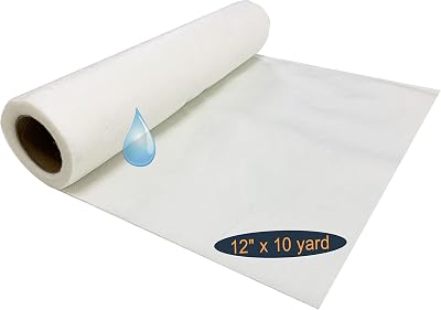 HimaPro Wash Away Non-Woven Stabilizer Backing for Machine Embroidery and Hand Sewing Water Soluble Embroidery Stabilizer 12 Inch x 10 Yard