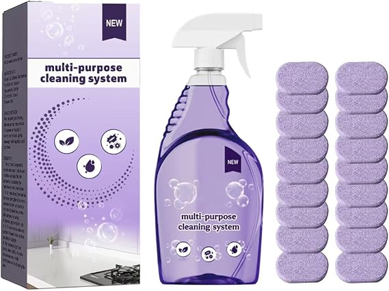 Nuroclean Spray Concentrated Cleaning Tablets, Powerful Stubborn Stains RemoverMulti-Surface Cleaner for Home, Kitchen, Bathroom or More(30pcs tablets)