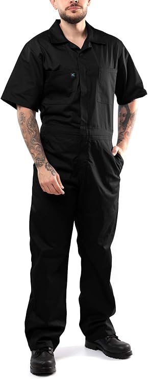 Kolossus Coveralls for Men Short Sleeve - Blended - Work Jumpsuit Men