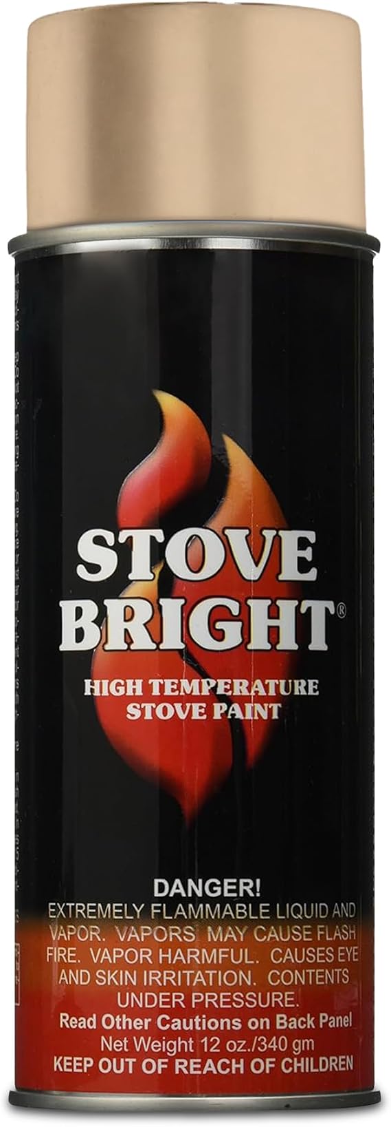 Stove Bright High Temp Spray Paint, Almond 8117, 12 Oz, Satin Finish