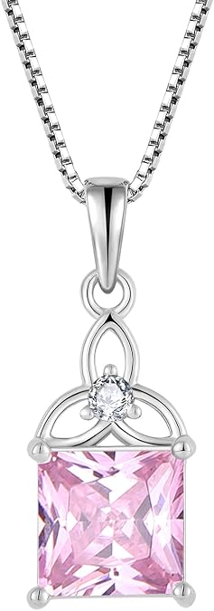 Celtic Trinity Knot Necklace 925 Sterling Silver Birthstone Jewelry