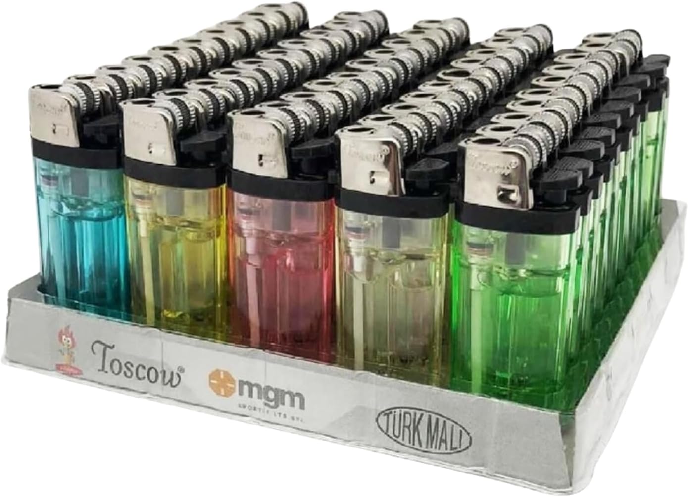 Toskow Stone Lighter, 50 Pack, Refillable