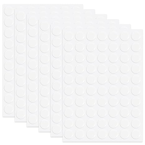 420 Pcs Double Sided Adhesive Dots, 0.8" Clear Removable Sticky Adhesive Mounting Putty, Waterproof No Trace Dots Adhesive Putty, Stickers Round Putty Clear Stickers for Crafts, Photos, and Home Decor