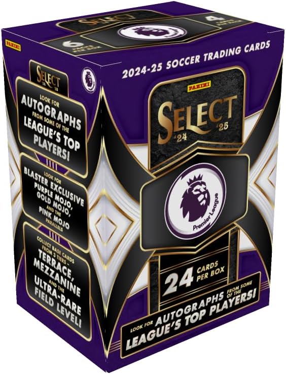 202425 Panini Select English Premier League Blaster Box EPL Soccer Trading Cards Blaster-Exclusive Parallels, Rookies & Inserts Official Panini Retail Set