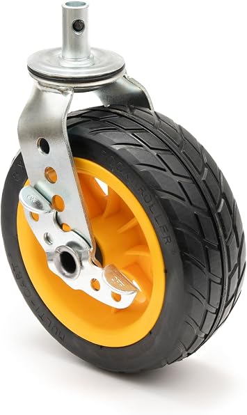 Rock-N-Roller Ground Glider Caster with Brake 8" x 3" 2-Pack for R12 & R18RT Multi-Carts