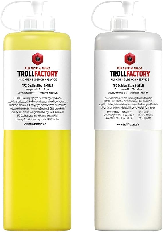TFC Duplicating Silicone S-Yellow Medium Hard Shore 35 1:1 NV 2 kg