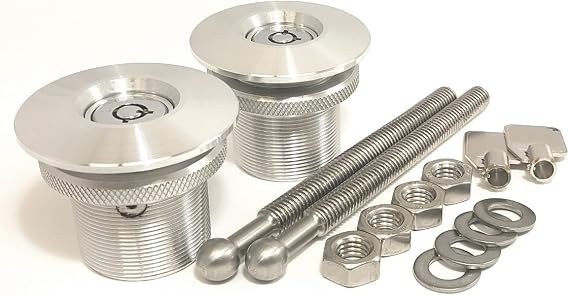 Quik-Latch QL-38L-LP Lockable Push Button Hood Pin Kit