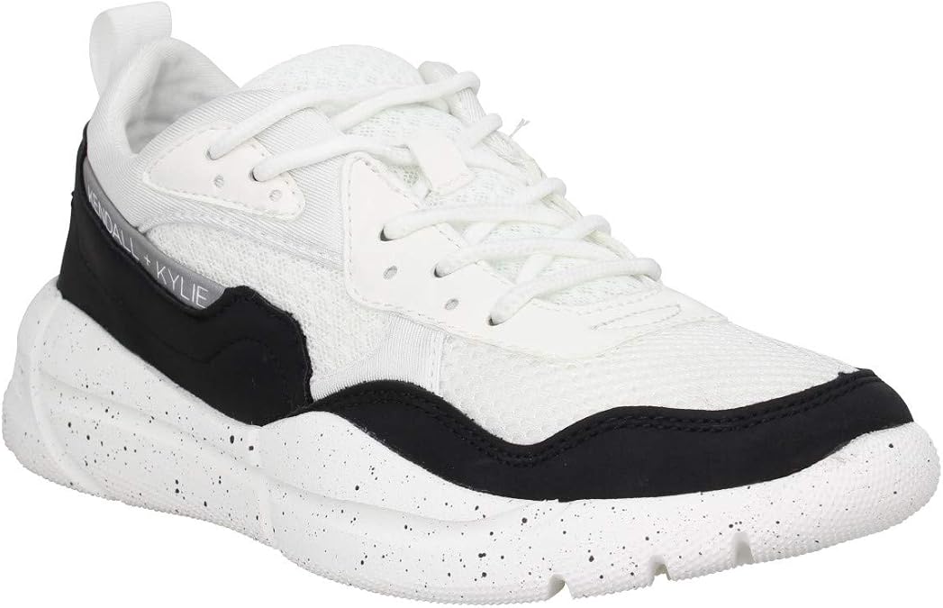 KENDALL + KYLIE Women's Nikki Fashion Sneakers, Black/White 8