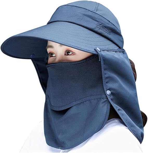 Wide Brim Sun Hat Multifunctional UPF 50 Protection Bucket Fishing Hat Cap