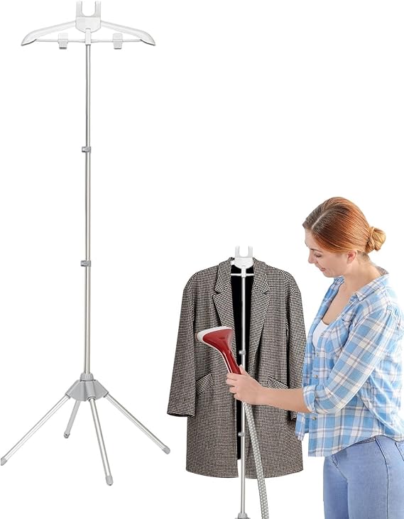Garment Hanger for Steaming - Handheld Telescopic Steamer Rack for Hotels, Factories, Homes
