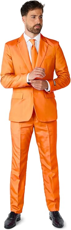 Suitmeister Men's Party Costumes - Slim Fit Solid Color Suit for Leisure - Halloween Parties and Party Wear