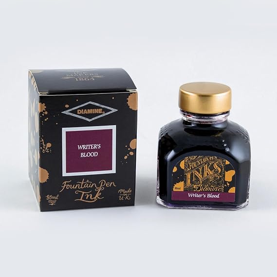 Diamine Ink, 80ml Bottle, Writer's Blood, 7110