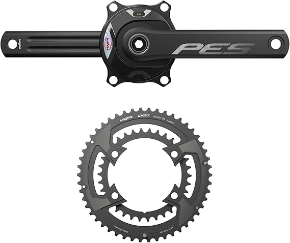 Magene 170mm Power Meter Crankset and QED 53/39 chainrings