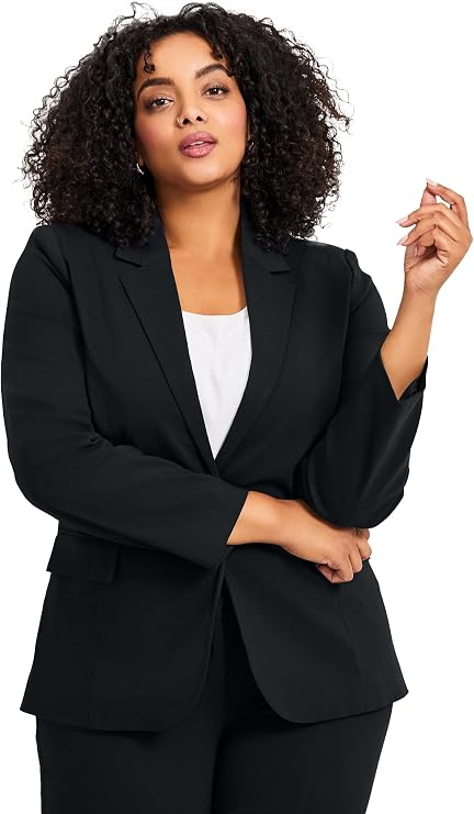Avenue Super Stretch One Button Blazer | Women's Plus Size