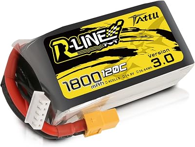 TATTU R-Line Version 3.0 14.8V 1800mAh 4S 120C FPV Lipo Battery with XT60 Plug for FPV Racing