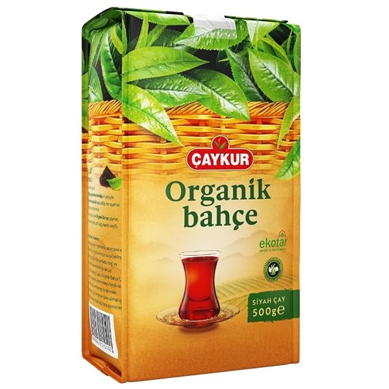 CAYKUR Organic Bahce Garden Rize Black Tea, Certified Turkish Black Tea, Premium Loose Leaf 500g / 17.6 oz