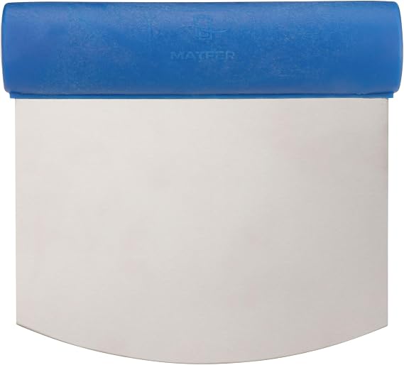 Matfer Bourgeat Stainless Steel Bench Scraper & Multi-Purpose Dough Cutter, Curved Edge, Flexible Edge