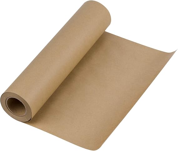 RUSPEPA Brown Kraft Paper Roll - 30.5 cm x 30 m - Natural Recyclable Paper Perfect for Crafts, Art, Small Gift Wrapping, Packing, Postal, Shipping, Dunnage & Parcel