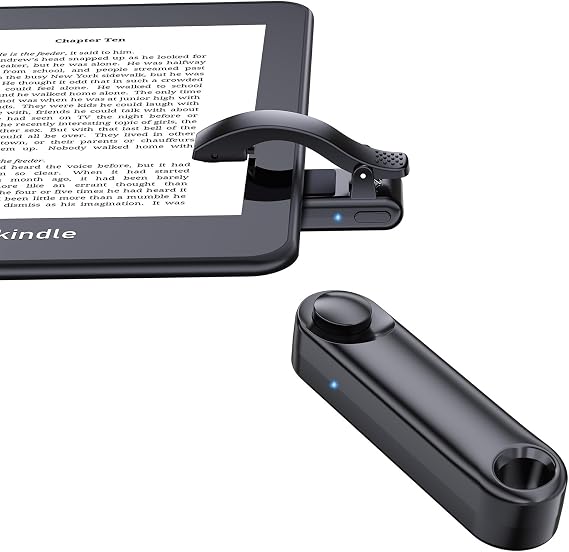 Remote Control Page Turner for Kindle: [Self-Adaptive Thickness] RF Page Turner Clicker for Kindle Paperwhite, Oasis, Kobo, eReaders, Phones & Tablets to Reading Novel & Taking Photo & Recording Video