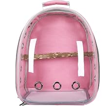 Lightweight Bird Carrier,Transparent Outdoor Pet Parrot Travel Backpack,Breathable Bird Carrier Bag Space Capsule,Suitable for Pets and Bird Habitat