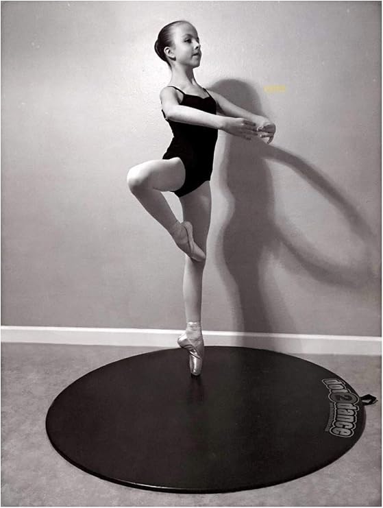 BRAND Portable Dance Floor-Sturdy and Stable Authentic Marley Home Dance Studio, Dancers Ballet Flooring, Multi Use with Non-Slip Gym Mat Back. Size 46-48" Made in U.S.A.