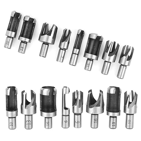 Syrisora Cutter Wood Plug Cutter 8Pcs Tapered Claw Drill Bit Carpentry 6mm 10mm 13mm 16mm Cutting Tool