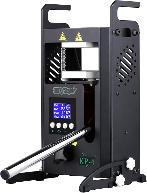 Heat Press Machine for Rosin, 4 Ton Pressure Rosin Extractor, Dual 4x4 Plates with Two Independent Temperature Controllers for Precise Control