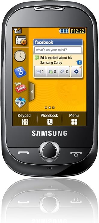 Samsung GT S3650 Corby - Mobile phone - GSM - touch - yellow, chrome