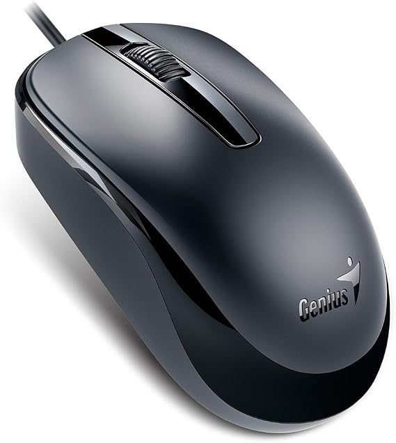 Genius Dx-120 Mouse USB Cable Ambidextrous Office Universal Black