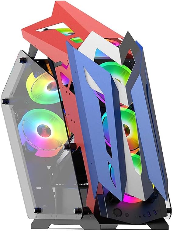 Computer Case, Mid-Tower ATX, Micro-ATX, Mini-ITX-PC Gaming Case, USB3.0 / USB 2.0Tempered Glass Side Panel, Support Water Cooling