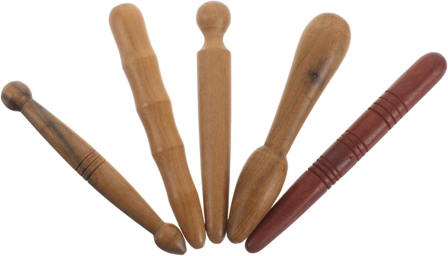5pcs Wooden Acupressure Stick for Meridian Massage Reflexology Tool Shiatsu Foot Massager Manual Massage Function
