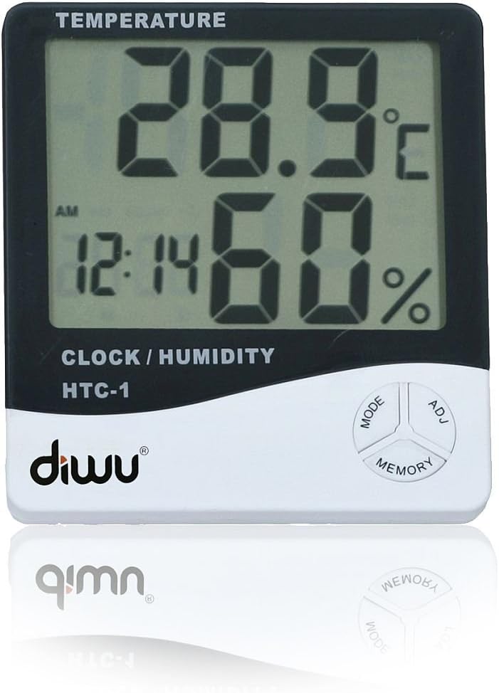 Diwu HTC-1 Hour Humidity Meter and Thermometer