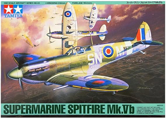 Tamiya 1/48 Masterpiece Series No. 33 British Air Force Supermarine Spitfire Mk. Vb Plastic Model 61033