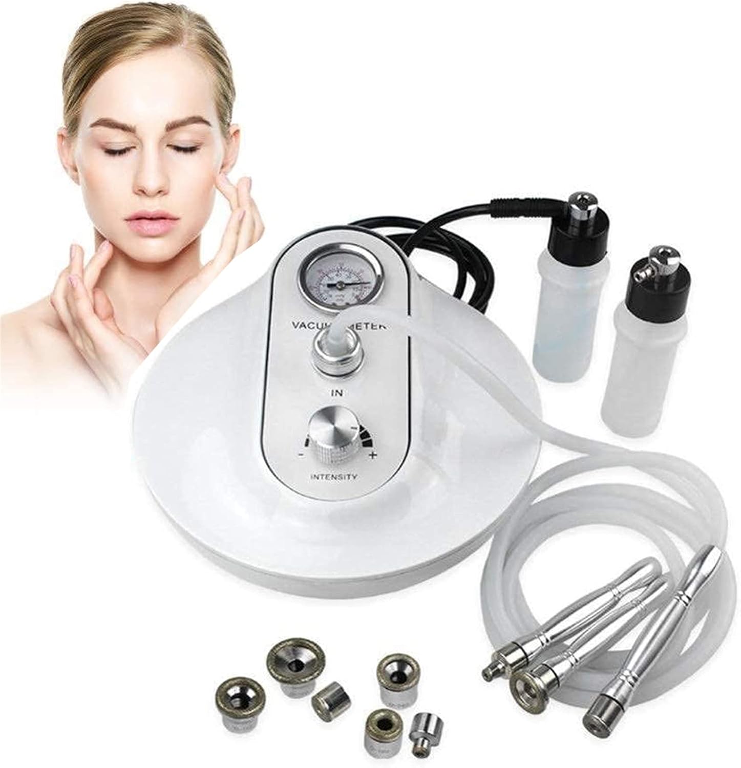 3 In 1 Diamond Microdermabrasion Machine Skin Rejuvenation Lifting Tightening Beauty Device Multifunctional Beauty Machine For Anti Aging Treatment Blackhead Remover And Pore