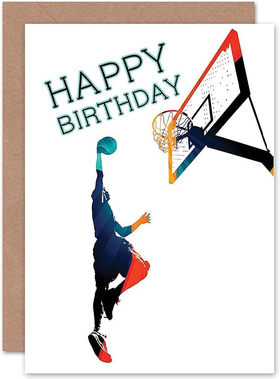 Basketball Birthday Greeting Card - Slam Dunk CP1118
