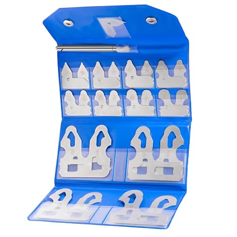 3602-5021 Radius Gauge Set 1/64'' to 1/2'' Gauges with Holder,25 pcs Radius Measuring Tool