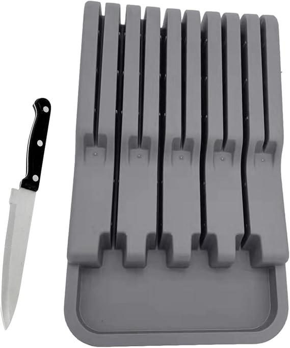 Knives Block - Kitchen Cutter Organizer Holder | Knives Holder, Drawer Organizer Insert, Cutlery Slot Organizer, Kitchen Drawer Organizer Tray