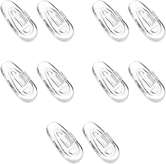 Glasses Nose Pads, Push on Spectacle Nosepads Silicone Eyeglass Air Cushion for Comfortable Fit Eyewear Sunglasses, 15mm Universal Replacement for All Eyeglasses Frames