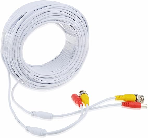 White 150ft BNC Extension Cable Replacement for Wisenet SDH-C84085BF Security System
