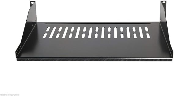 2 Pack-19inch Vented Steel 2U Relay Rack Mount Cantilever Network Shelf 12inch Deep