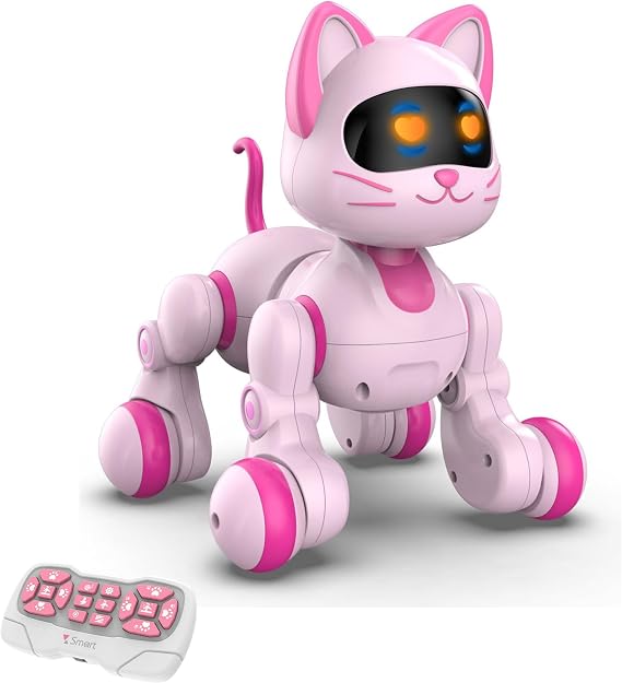 Giffy / 30 Fonksiyonlu Uzaktan Kumandalı Şarjlı Sesli Işıklı Dokunma Algılama Programlama Robot Köpek El Sensörlü Şarjlı Işıklı Müzikli Dansçı Robot Köpek Ve Kedi (Kedi)