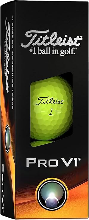 Titleist Pro V1 Golf Balls (Yellow, 3pk) 1 Sleeve 2023