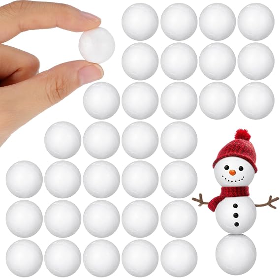 ULTNICE Pack of 100 Polystyrene Balls 2.00 cm White Craft Foam Balls Round Solid Balls for Wedding Decoration DIY Model Making and Party Design