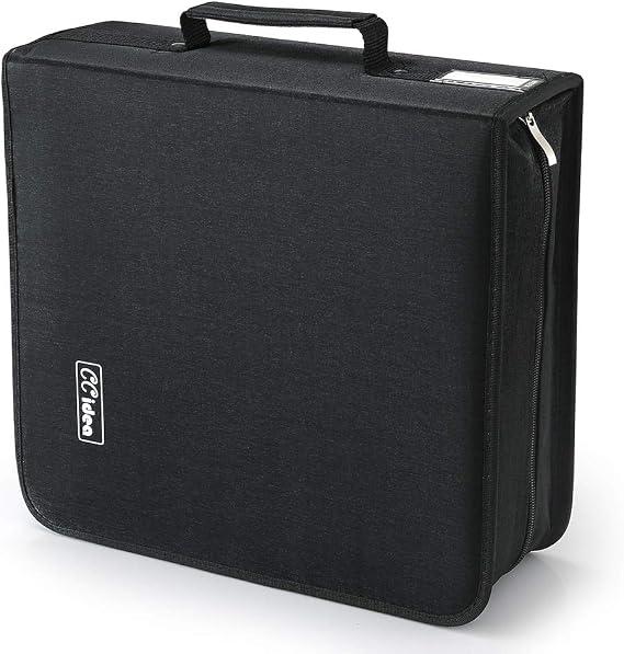 CCidea CD Case DVD Case Storage Holder-264 Capacity,Media Binder, CD Wallet, Disc Booklet, L11.4 x W 6.4 x H3.5 INCH (Black)