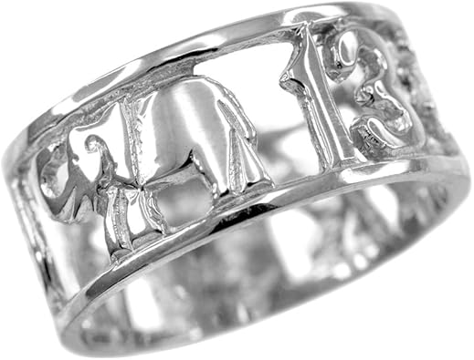 Good Luck Charms High Polish 925 Sterling Silver Open Design Lucky Ring
